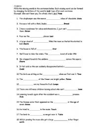 English Worksheet: Anagrams