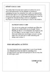 English Worksheet: Speaking