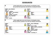 English worksheet: Schoolmates