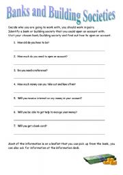 English Worksheet: Bank Trip