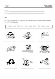 English Worksheet: Regular verbs worksheet