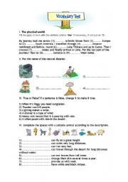 English Worksheet: Intermediate Vocabulary Test