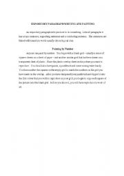 English Worksheet: Expository Paragraph