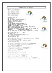 English Worksheet: SOMEWHERE OVER THE RAINBOW