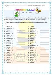 English Worksheet: The 2 