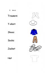 English worksheet: clothes