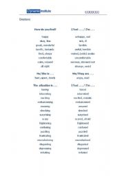 English Worksheet: Vocabulary-Emotions