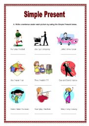 English Worksheet: Simple Present 