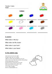 English worksheet: The colours