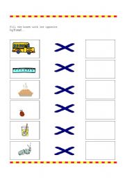 English Worksheet: find the opposite