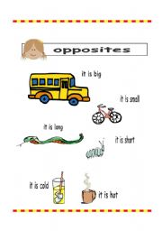 English worksheet: opposite