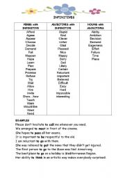 English Worksheet: infinitives