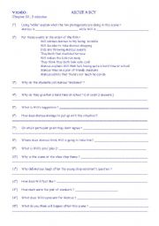 English Worksheet: video about a boy ( chapter 10 )