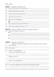 English worksheet: video 