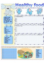 English Worksheet: HEALTHY FOOD