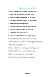 English worksheet: Passive Voice 07