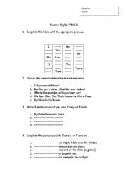 English worksheet: test 