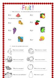 Fruit / Demonstrative Pronouns / Colours