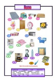 English Worksheet: At home