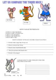 English Worksheet: LET US COMPARE THE MICE