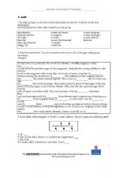 English Worksheet: Internet Vocabulary