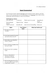 English worksheet: Speech Conversations: Saying Goodbye