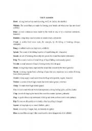 English Worksheet: vocabulary