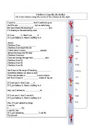 English Worksheet: I Believe I Can Fly - song