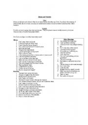 English Worksheet: Idioms and Proverbs
