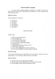 English Worksheet: Spanglish