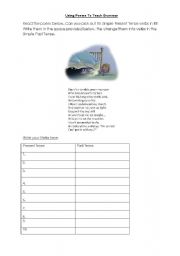 English worksheet: Using Poems To Teach Tenses