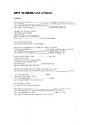 English Worksheet: Amy Winehouse Lyrics