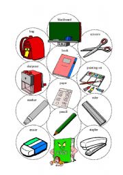English Worksheet: things in my classroom