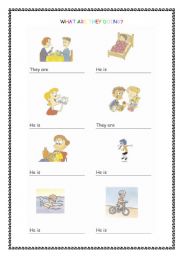 English worksheet: actions