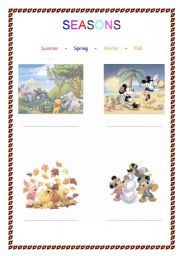 English worksheet: seasons