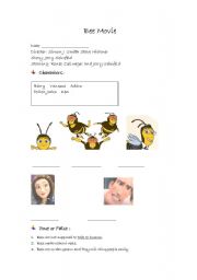English Worksheet: bee movie worksheet