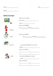 English worksheet: Family concept