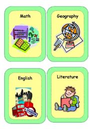 English Worksheet: School subjects 1