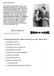 English Worksheet: ROALD DAHL