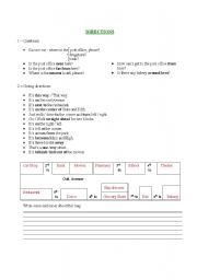 English Worksheet: Giving directions