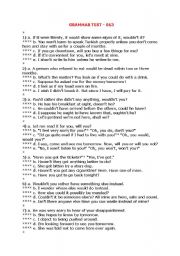 English Worksheet: Grammar