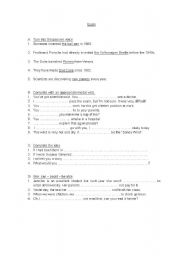 English worksheet: English exam (intermediate)
