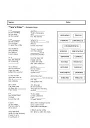 English Worksheet: Song :)