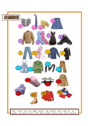 English Worksheet: clothes