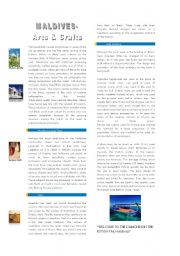 English Worksheet: Maldivian arts and crafts
