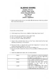 English Worksheet: Activities with movies