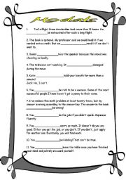 English Worksheet: modals review. GRAMMAR PAGE 20