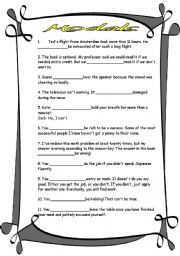 English Worksheet: modals review. GRAMMAR PAGE 20