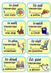 Past Tense Practice Cards Part 1