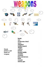 English Worksheet: WEAPONS